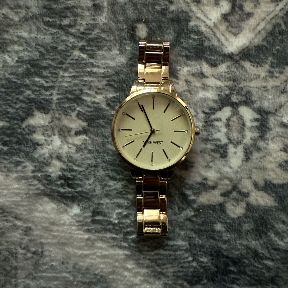 Nine West Gold Minimalist Watch